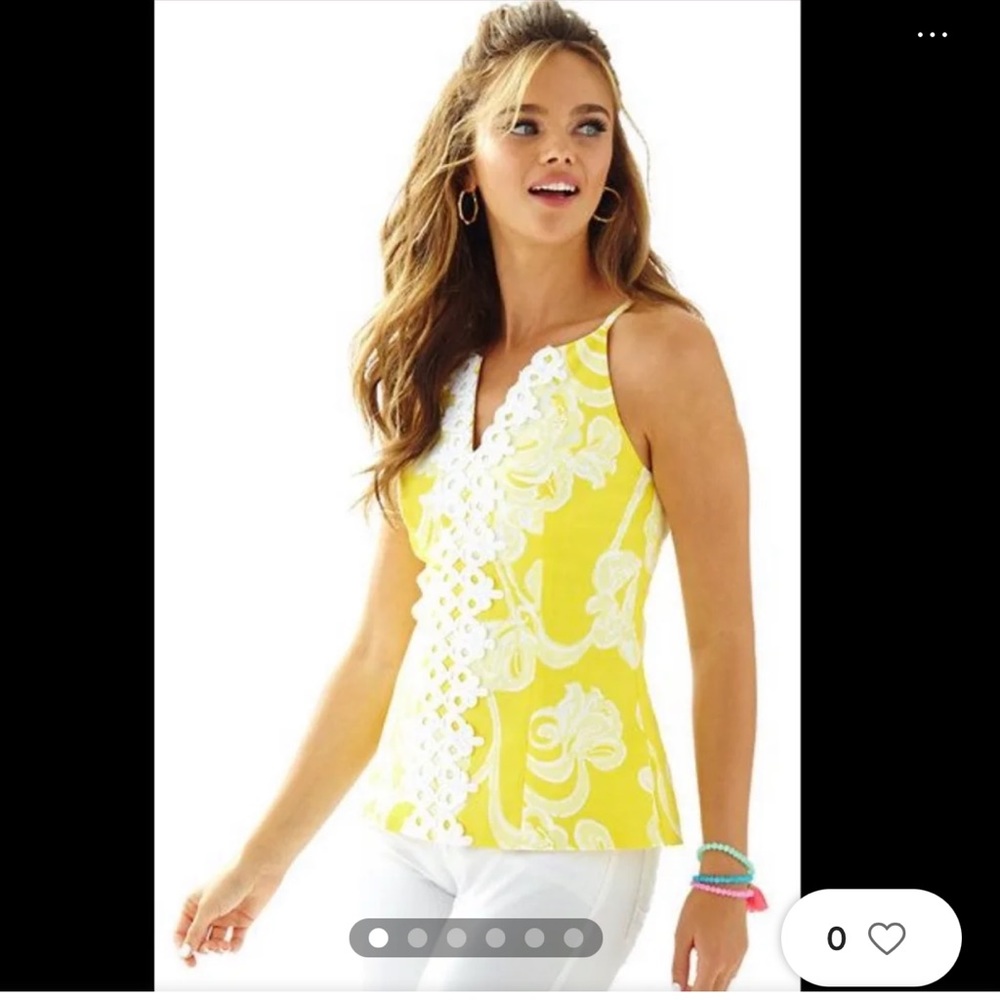 Magnolia top dandelion yellow banana daiquiri size 6 NWT